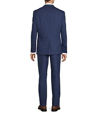 Hickey Freeman Classic Fit Reverse Pleat Front Plaid 2 Piece Suit