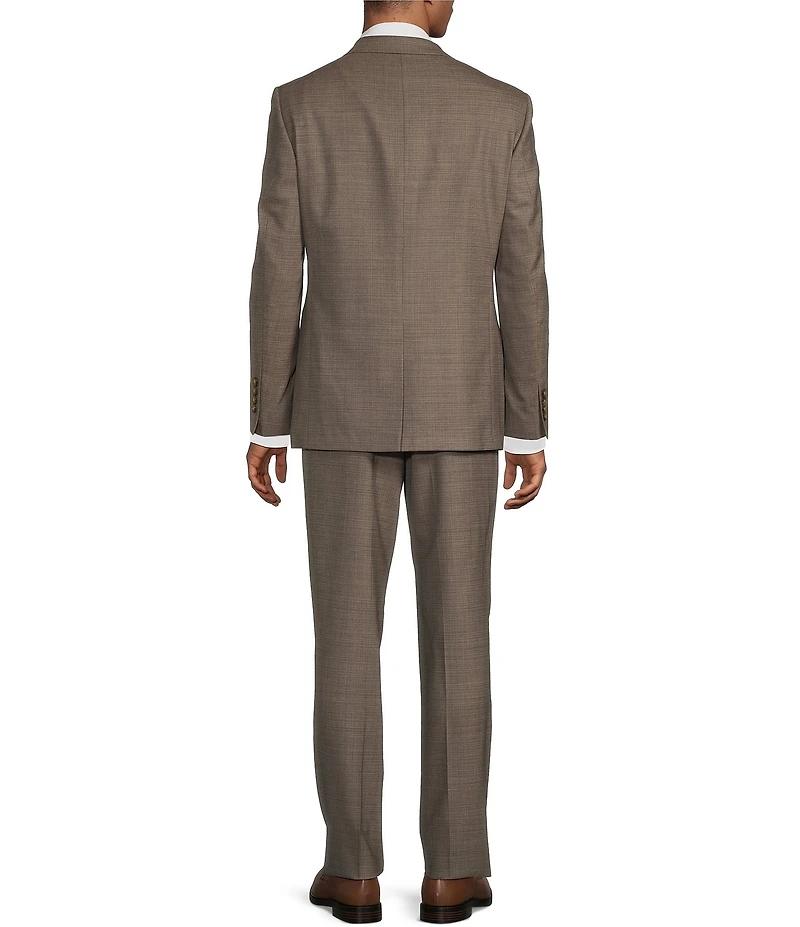 Hickey Freeman Classic Fit Reverse Pleat Front Solid 2 Piece Suit