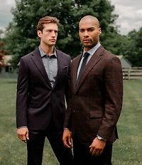 Hickey Freeman Classic Fit Windowpane Pattern Sport Coat