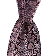 Hickey Freeman Classic Medallion 3 1/4#double; Silk Tie