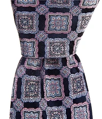 Hickey Freeman Connected Medallion 3 1/4#double; Woven Silk Tie