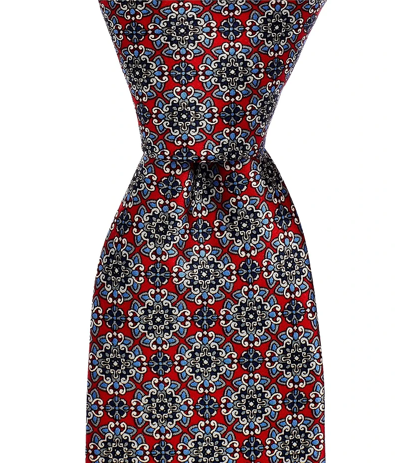 Hickey Freeman Connected Medallion 3 1/4#double; Silk Tie