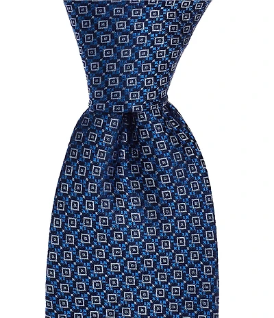 Hickey Freeman Diamond Neat 3 1/4#double; Silk Tie