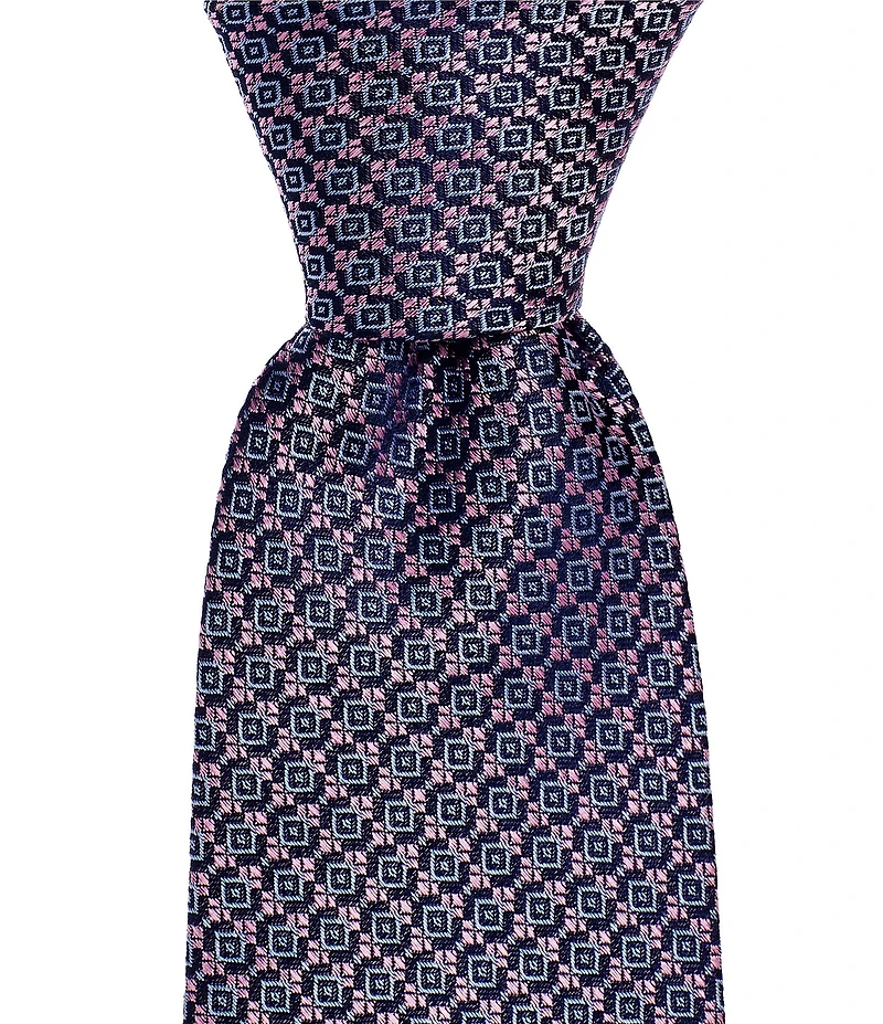 Hickey Freeman Diamond Neat 3 1/4#double; Silk Tie