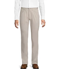 Hickey Freeman Flat Front Twill Solid Dress Pants