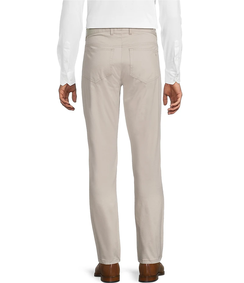 Hickey Freeman Flat Front Twill Solid Dress Pants