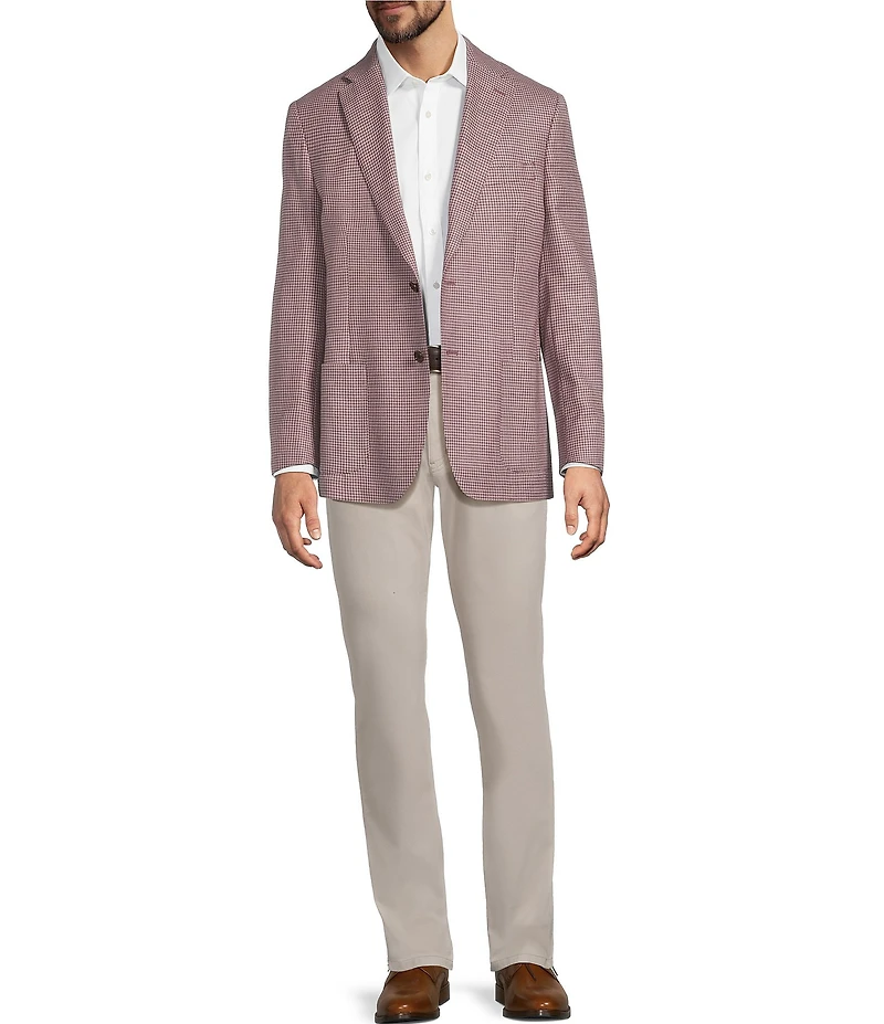 Hickey Freeman Flat Front Twill Solid Dress Pants