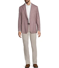 Hickey Freeman Flat Front Twill Solid Dress Pants