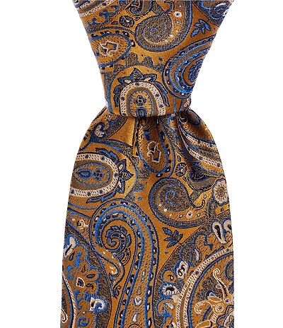 Hickey Freeman Grand Paisley 3 1/4#double; Silk Tie