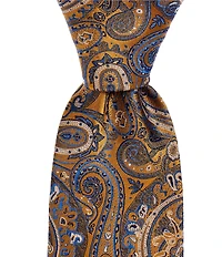 Hickey Freeman Grand Paisley 3 1/4#double; Silk Tie