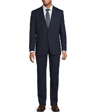 Hickey Freeman Harvard Classic Fit Flat Front Plaid 2-Piece Suit