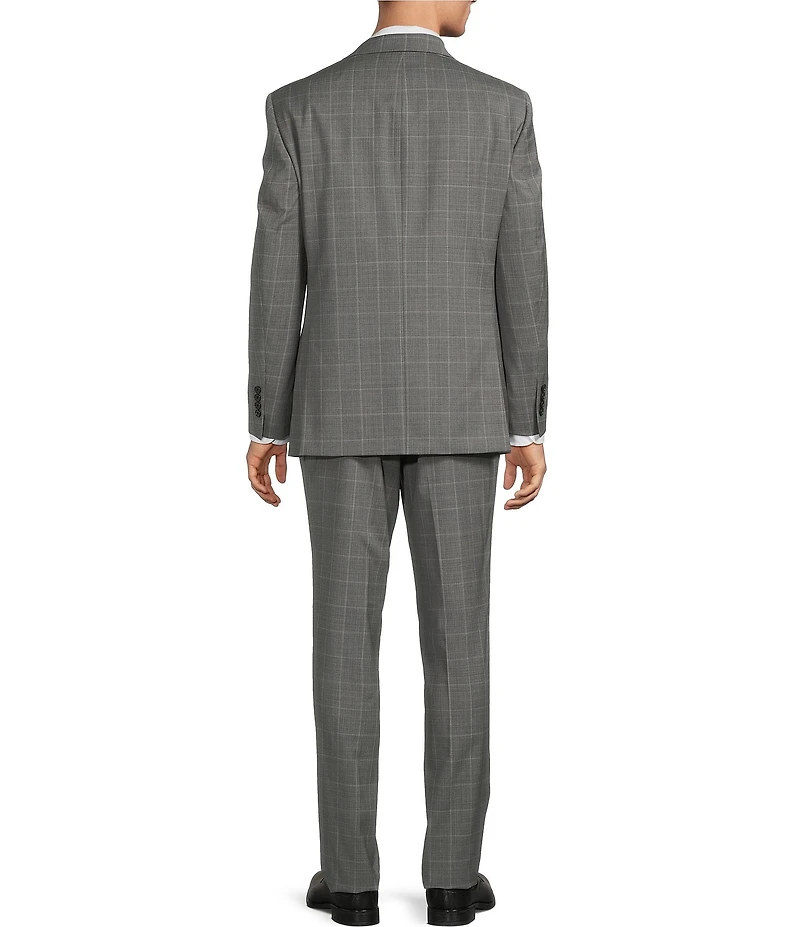 Hickey Freeman Harvard Classic Fit Flat Front Plaid 2-Piece Suit