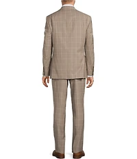 Hickey Freeman Harvard Classic Fit Flat Front Plaid Print 2-Piece Suit