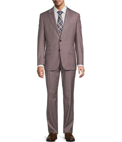 Hickey Freeman Harvard Classic Fit Flat Front Solid 2-Piece Suit