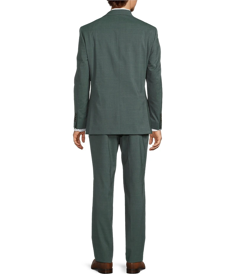 Hickey Freeman Harvard Classic Fit Flat Front Solid 2-Piece Suit