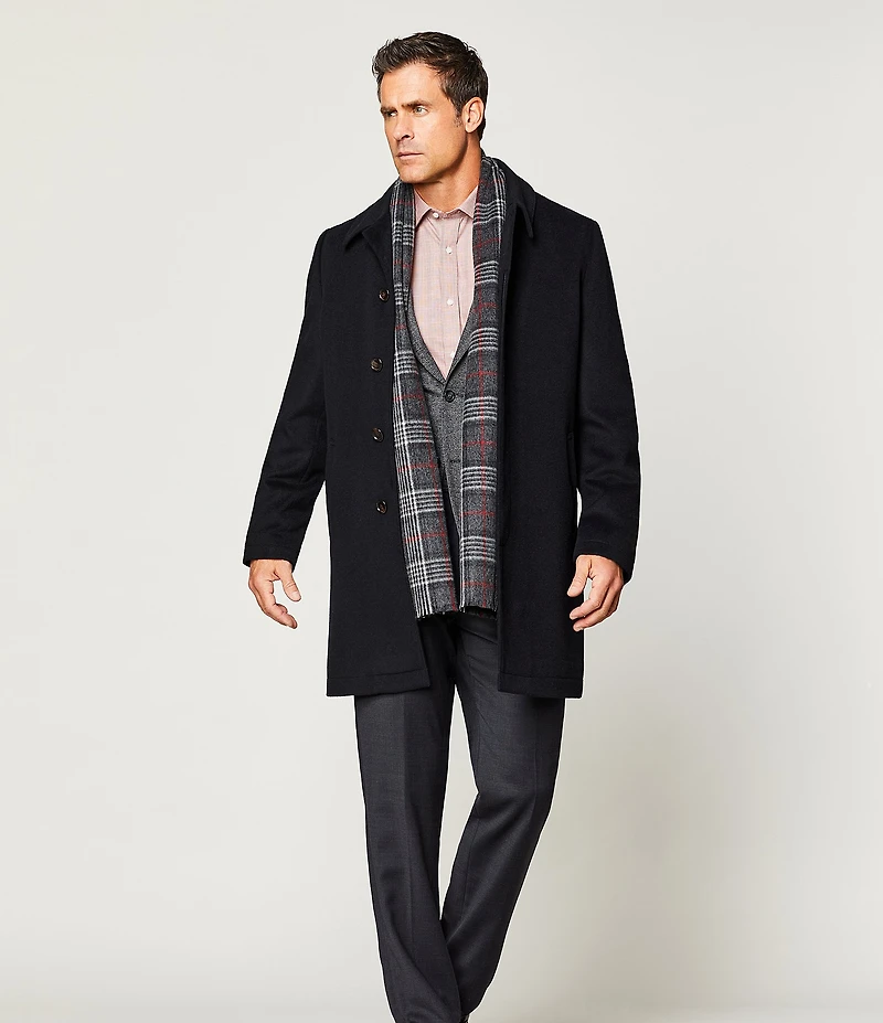 Hickey Freeman Henderson Wool Blend Solid Car Coat