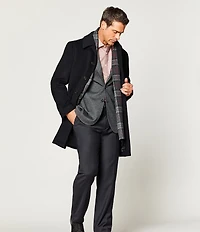 Hickey Freeman Henderson Wool Blend Solid Car Coat