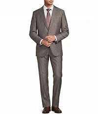 Hickey Freeman Hersch Classic Fit Flat Front Striped 2-Piece Suit