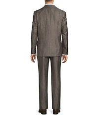 Hickey Freeman Hersch Classic Fit Flat Front Striped 2-Piece Suit
