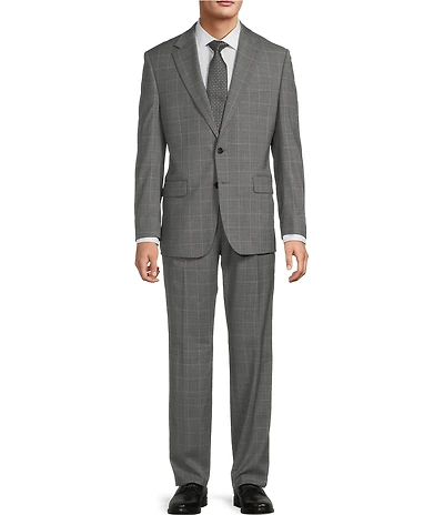 Hickey Freeman Hickey Classic Fit Reverse Pleated Plaid 2-Piece Suit