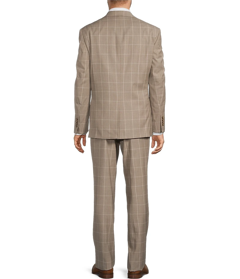 Hickey Freeman Hickey Classic Fit Flat Front Reverse Pleat Plaid Print 2-Piece Suit