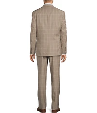 Hickey Freeman Hickey Classic Fit Flat Front Reverse Pleat Plaid Print 2-Piece Suit