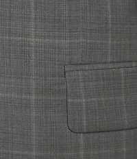 Hickey Freeman Hudson Modern Fit Flat Front Plaid 2-Piece Suit