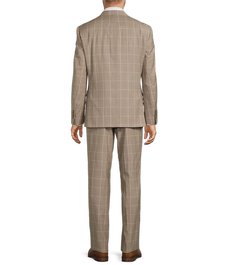 Hickey Freeman Hudson Modern Fit Flat Front Plaid 2-Piece Suit