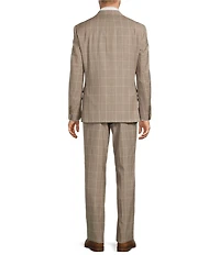 Hickey Freeman Hudson Modern Fit Flat Front Plaid 2-Piece Suit