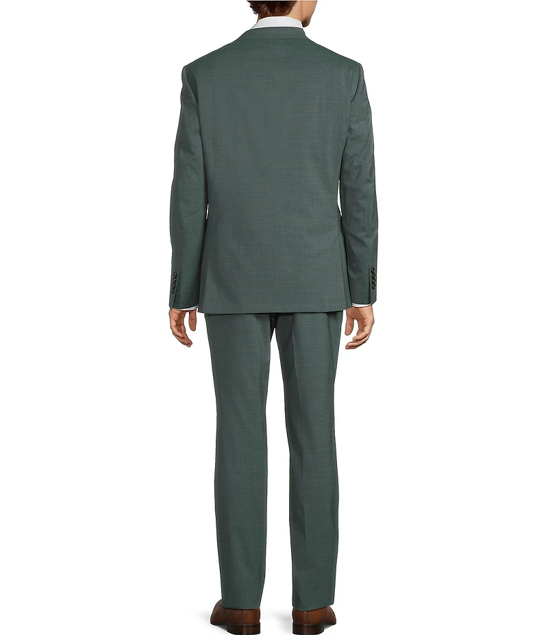 Hickey Freeman Hudson Modern Fit Flat Front Solid 2-Piece Suit