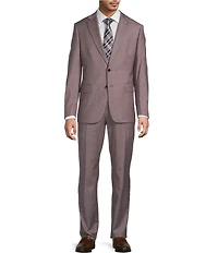 Hickey Freeman Hudson Modern Fit Flat Front Solid 2-Piece Suit