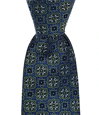 Hickey Freeman Medallion 3 1/4#double; Silk Tie