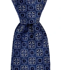Hickey Freeman Medallion 3 1/4#double; Silk Tie