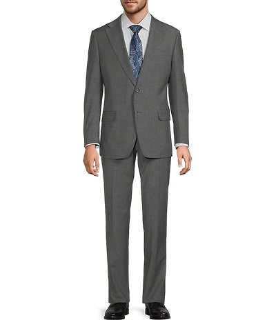 Hickey Freeman Modern Fit Flat Front Fancy Pattern 2-Piece Suit