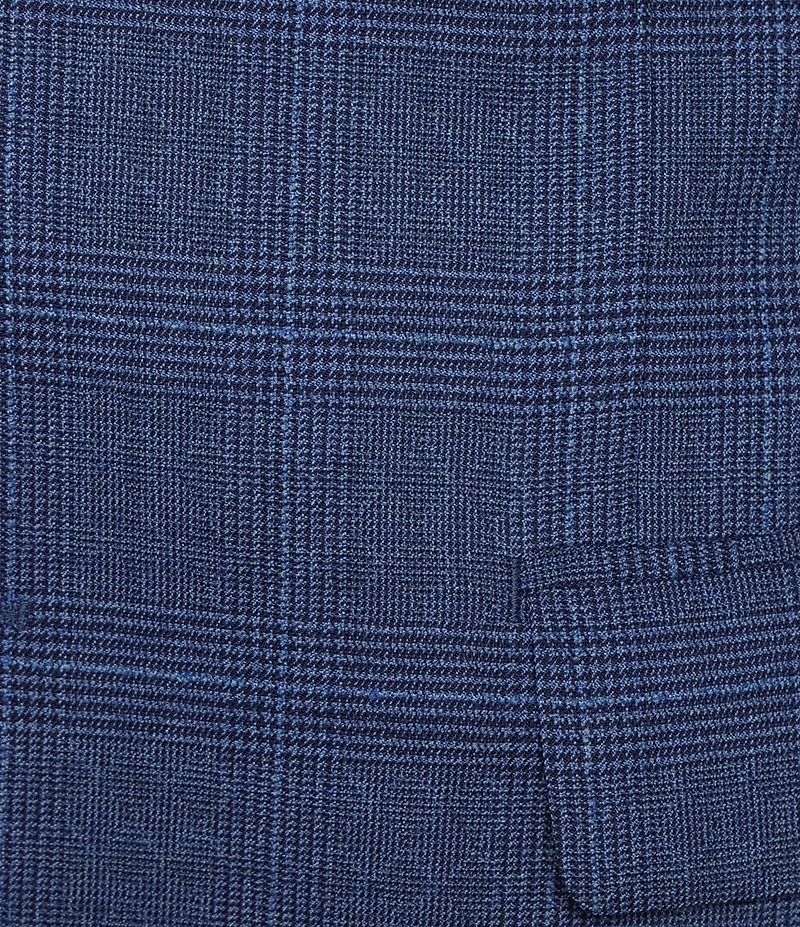 Hickey Freeman Modern Fit Flat Front Notch Lapel Plaid 2 Piece Suit