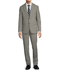 Hickey Freeman Modern Fit Flat Front Plaid 2 Piece Suit
