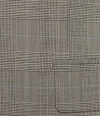 Hickey Freeman Modern Fit Flat Front Plaid 2 Piece Suit