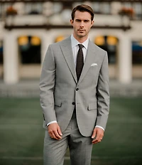 Hickey Freeman Modern Fit Flat Front Plaid 2 Piece Suit