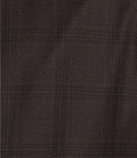 Hickey Freeman Modern Fit Flat Front Plaid Pattern 2-Piece Suit
