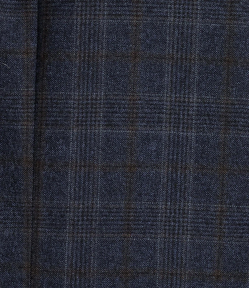 Hickey Freeman Modern Fit Flat Front Plaid Print 2-Piece Suit
