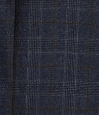 Hickey Freeman Modern Fit Flat Front Plaid Print 2-Piece Suit