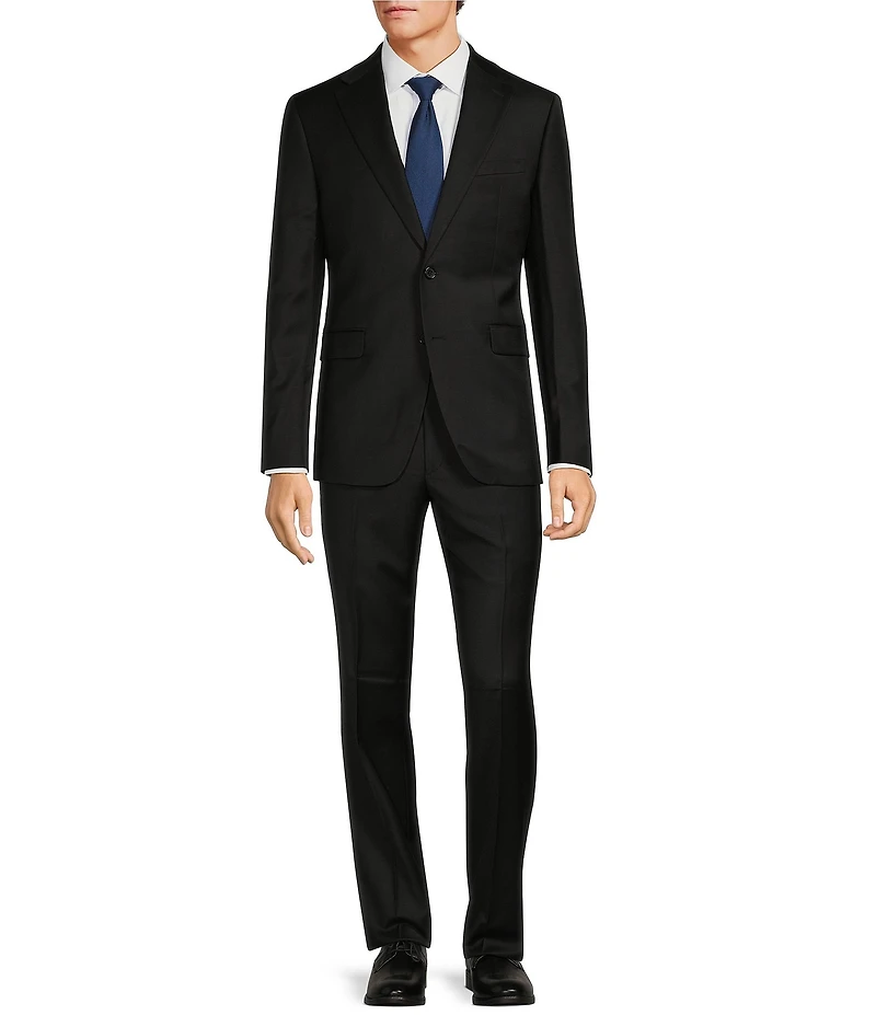 Hickey Freeman Modern Fit Flat Front Solid 2-Piece Suit