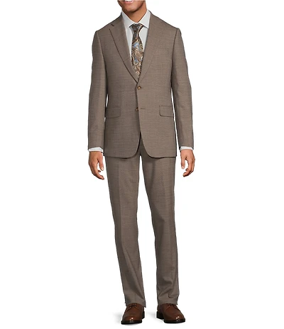 Hickey Freeman Modern Fit Flat Front Solid 2 Piece Suit