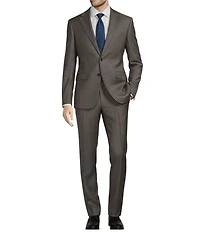Hickey Freeman Modern Fit Flat Front Solid 2-Piece Suit