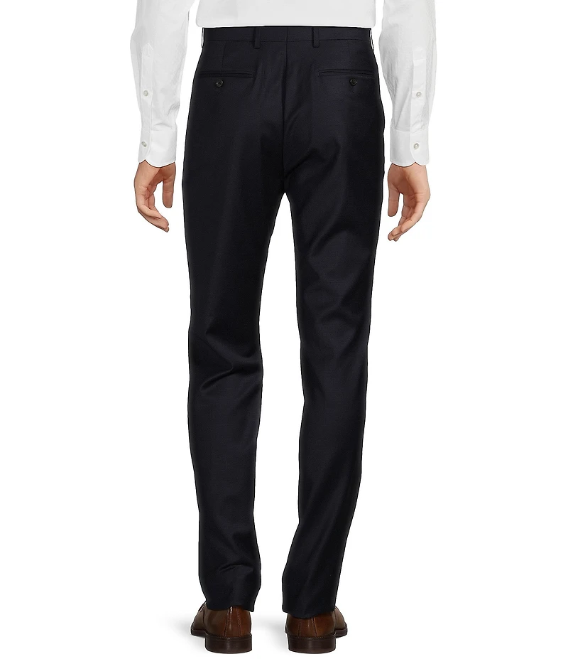 Hickey Freeman Modern Fit Flat-Front Solid Dress Pants