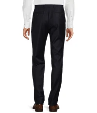 Hickey Freeman Modern Fit Flat-Front Solid Dress Pants