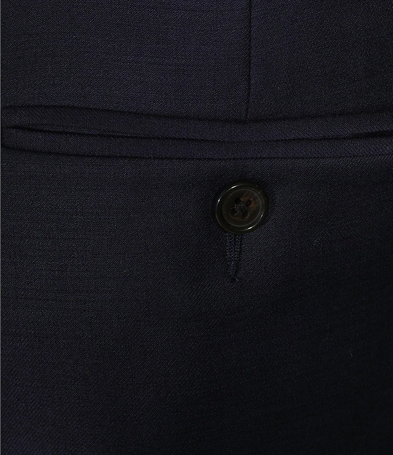 Hickey Freeman Modern Fit Flat-Front Solid Dress Pants