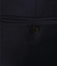 Hickey Freeman Modern Fit Flat-Front Solid Dress Pants