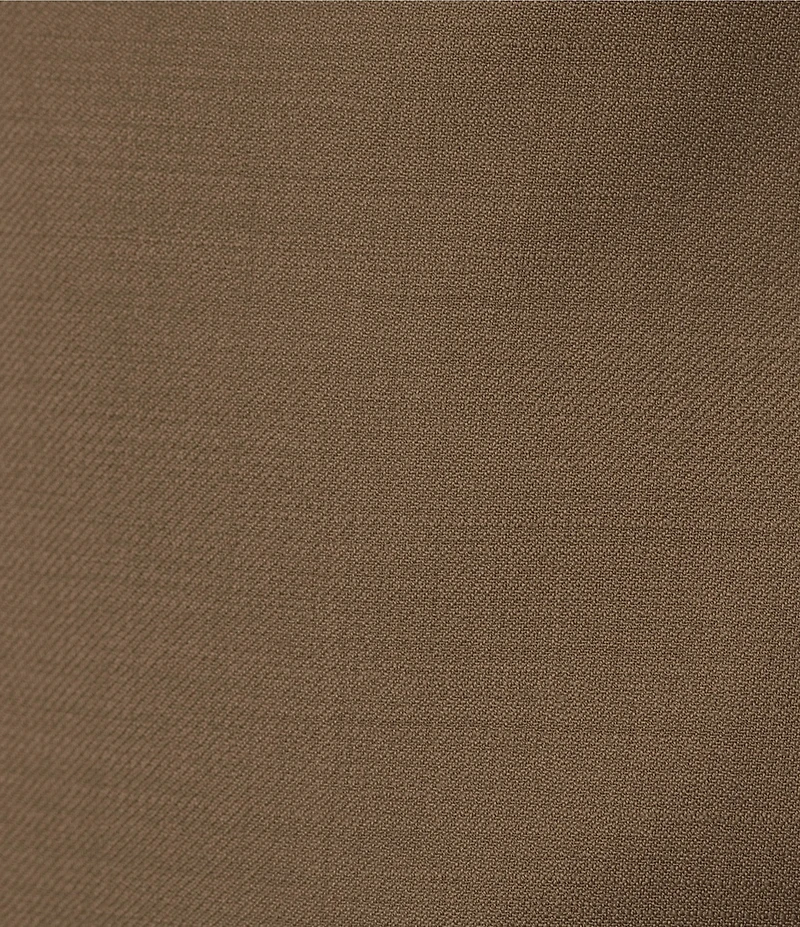 Hickey Freeman Modern Fit Flat-Front Solid Dress Pants