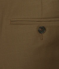Hickey Freeman Modern Fit Flat-Front Solid Dress Pants